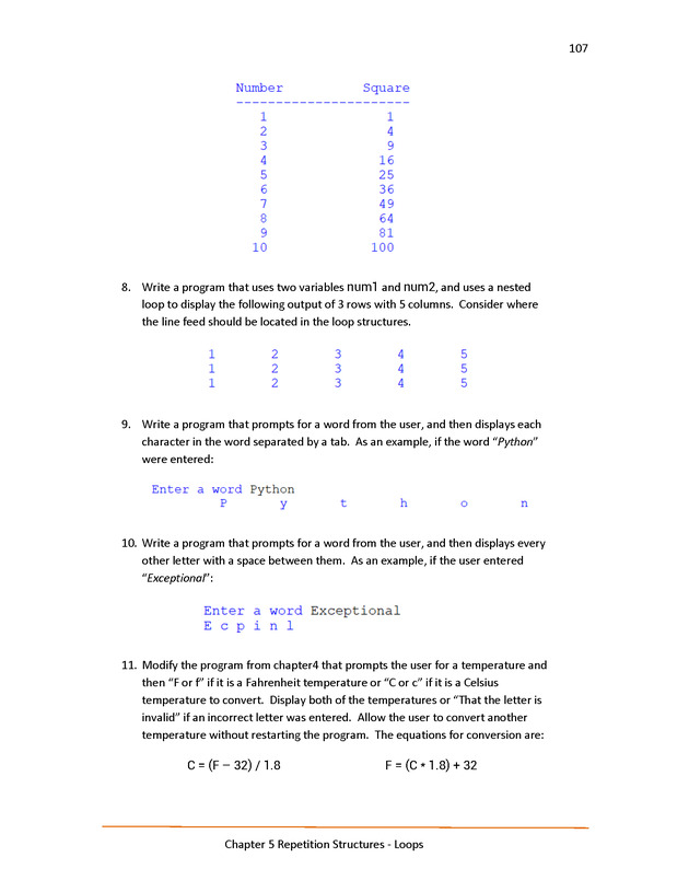 Introduction to Python Programming: Starting Out with IDLE - Repetition Structure- Loops 19